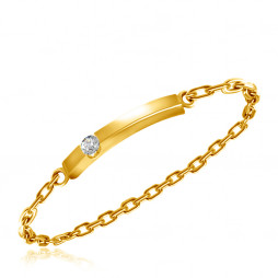 Кольцо из желтого золота с бриллиантом |	 Материал:Золото Цвет:Жёлтый Проба:585 Вставки:Бриллиант Примерный вес (г):0.59 