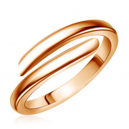 Кольцо из золота без вставок на фалангу |	 Материал:Золото Цвет:Красный Проба:585 Вставки:Без вставок Примерный вес (г):1.04 