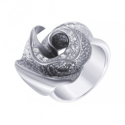 Кольцо из серебра | Материал:Серебро Проба:925 Для женщин Вставки:Фианит Примерный вес (г):13.83 Обработка:Родирование