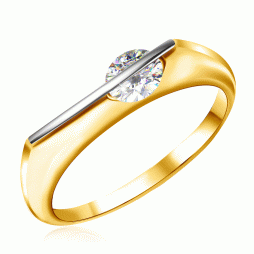 Золотое кольцо Танцующий бриллиант Air | Материал:Золото Цвет:Жёлтый Проба:585 Вставки:Бриллиант Примерный вес (г):3.66  Тематика:Танцующий камень