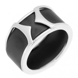 Кольцо из серебра | Материал:Серебро Проба:925 Для женщин Вставки:Керамика Примерный вес (г):9.8 Обработка:Родирование