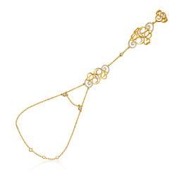 Золотой слейв браслет с фианитами | Материал:Золото Цвет:Жёлтый Проба:585 Вставки:Фианит Примерный вес (г):8.67 Тематика:Слейв