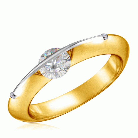 Кольцо из желтого золота Танцующий бриллиант Air | Материал:Золото Цвет:Жёлтый Проба:585 Вставки:Бриллиант Примерный вес (г):5 Коллекция:Танцующий Бриллиант Тематика:Танцующий камень, 1 камень
