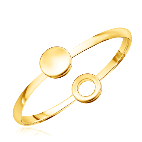 Кольцо из золота без вставок | Материал:Золото Цвет:Жёлтый Проба:585 Вставки:Без вставок Примерный вес (г):0.86 Коллекция:Симпл