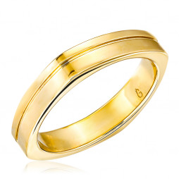 Кольцо обручальное из золота | Материал:Золото Цвет:Жёлтый Проба:750 Для женщин, Для мужчин Вставки:Без вставок Примерный вес (г):8.6 Тематика:Обручальное