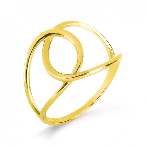 Кольцо из желтого золота | Материал:Золото Цвет:Жёлтый Проба:585 Примерный вес (г):1.55 Длина (мм):19 Ширина (мм):14 Тематика:Геометрия, Широкое