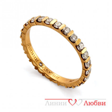 Обручальное кольцо с бриллиантами | Материал:Золото Для кого:Для женщин Вставки:Бриллиант Примерный вес (г):2.77 Тематика:Обручальное