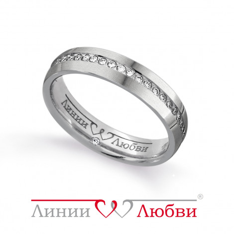 Обручальное кольцо с бриллиантами | Материал:Золото Для кого:Для женщин Вставки:Бриллиант Примерный вес (г):5.27 Тематика:Обручальное