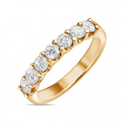 Кольцо c бриллиантами | Материал:Золото Цвет:Белый Проба:585 Для женщин Вставки:Бриллиант Примерный вес (г):5 