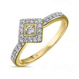 Кольцо c бриллиантами | Материал:Золото Цвет:Белый Проба:585 Для женщин Вставки:Бриллиант Примерный вес (г):3.12