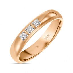 Кольцо с бриллиантами | Материал:Золото Цвет:Белый, Красный Проба:585 Для женщин Вставки:Бриллиант Примерный вес (г):3.68 