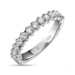 Кольцо с выращенным бриллиантом | Материал:Золото Цвет:Белый Проба:585 Для женщин Вставки:Бриллиант Примерный вес (г):2.65 