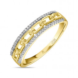 Кольцо с бриллиантами | Материал:Золото Цвет:Жёлтый Проба:585 Для женщин Вставки:Бриллиант Примерный вес (г):3.06