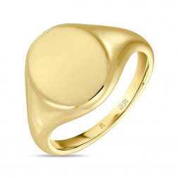 Кольцо | Материал:Золото Цвет:Жёлтый Проба:585 Для женщин Вставки:Без вставок Примерный вес (г):3.03  Тематика:Печатка