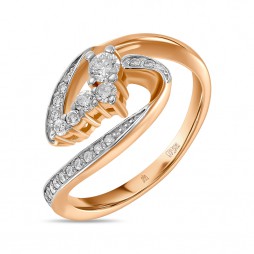 Золотое Кольцо с бриллиантами | Материал:Золото Цвет:Белый Проба:585 Для женщин Вставки:Бриллиант Примерный вес (г):3.6
