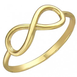 Кольцо Бесконечность из желтого золота |	 Материал:Золото Тематика:Бесконечность