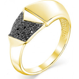 Кольцо с 36 бриллиантами из жёлтого золота | Материал:Золото Цвет:Жёлтый Проба:585 Для женщин Вставки:Бриллиант Примерный вес (г):2.58 Тематика:Геометрия, Широкое, Россыпь камней