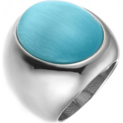 Кольцо со стеклом из серебра | Материал:Серебро Цвет:Белый Проба:925 Для женщин Вставки:Стекло Примерный вес (г):15.75