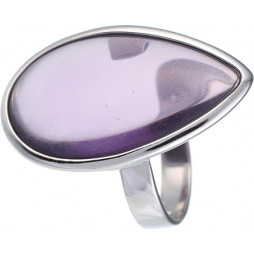 Кольцо с ювелирным стеклом из серебра | Материал:Серебро Цвет:Белый Проба:925 Для женщин Вставки:Стекло Примерный вес (г):7.21