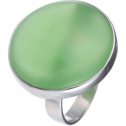 Кольцо с ювелирным стеклом из серебра | Материал:Серебро Цвет:Белый Проба:925 Для женщин Вставки:Стекло Примерный вес (г):8.77