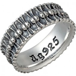 Кольцо из серебра | Материал:Серебро Цвет:Белый Проба:925 Для мужчин Вставки:Без вставок Примерный вес (г):5.57