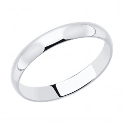 Классическое обручальное кольцо из белого золота |	 Материал:Золото Цвет:Белый Проба:585 Для женщин Вставки:Без вставок Примерный вес (г):2 Тематика:Обручальное