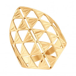 Кольцо из золота с алмазной гранью | Материал:Золото Цвет:Красный Проба:585 Для женщин Вставки:Без вставок Примерный вес (г):3.24 Обработка:Алмазная