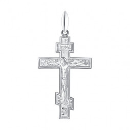 Православный крест из серебра | Материал:Серебро Проба:925 Для женщин Вставки:Без вставок Примерный вес (г):1.75
