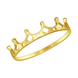 Кольцо из желтого золота |	 Материал:Золото Цвет:Жёлтый Проба:585 Для женщин