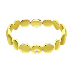 Керамический браслет с золотом и бриллиантом | Материал:Золото Цвет:Жёлтый Проба:585 Для женщин Вставки:Бриллиант, Керамика Бесцветный, Жёлтый Примерный вес (г):3.61 Форма вставок:Круг, Овал 