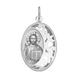 Иконка из серебра «Господь Вседержитель» |	 Материал:Серебро Проба:925 Для женщин Тематика:Образок