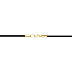 Каучуковый шнурок с золотом  | Материал:Золото Цвет:Красный Проба:585 Для женщин Вставки:Без вставок Примерный вес (г):1.32 Тематика:Шнурок