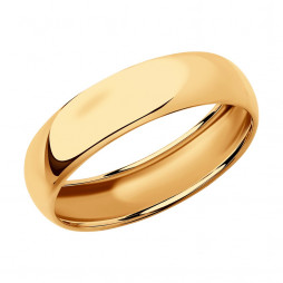 Обручальное кольцо из золота | Материал:Золото Цвет:Красный Проба:585 Для женщин Вставки:Без вставок Примерный вес (г):2.21 Тематика:Обручальное