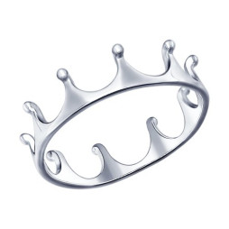 Кольцо-корона из серебра |	 Материал:Серебро Проба:925 Для женщин Вставки:Без вставок Примерный вес (г):1.31 Тематика:Корона
