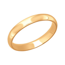 Обручальное кольцо из золота |	 Материал:Золото Цвет:Красный Проба:585 Для женщин Вставки:Без вставок Примерный вес (г):2.1 Тематика:Обручальное