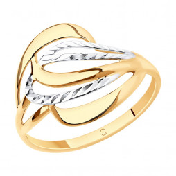 Кольцо из золота с алмазной гранью | Материал:Золото Цвет:Красный Проба:585 Для женщин Вставки:Без вставок Примерный вес (г):1.37 Обработка:Алмазная