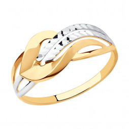 Кольцо из золота с алмазной гранью | Материал:Золото Цвет:Красный Проба:585 Для женщин Вставки:Без вставок Примерный вес (г):1.43 Обработка:Алмазная