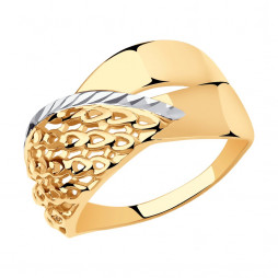 Кольцо из золота с алмазной гранью | Материал:Золото Цвет:Красный Проба:585 Для женщин Вставки:Без вставок Примерный вес (г):3.77 Обработка:Алмазная Высота (мм):2 Ширина (мм):11