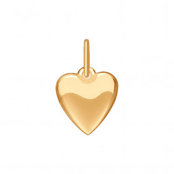 Подвеска «Сердце» из золота | Материал:Золото Цвет:Красный Проба:585 Для женщин Вставки:Без вставок Примерный вес (г):0.61 Длина (мм):16 Ширина (мм):10 Тематика:Любовь, Сердечки
