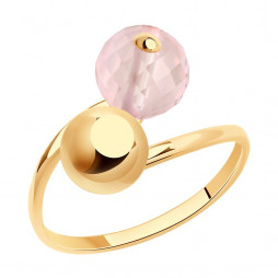 Кольцо из золота с кварцем | Материал:Золото Цвет:Красный Проба:585 Для женщин Вставки:Кварц Розовый Примерный вес (г):3.04 Длина (мм):15 Высота (мм):10 Ширина (мм):12