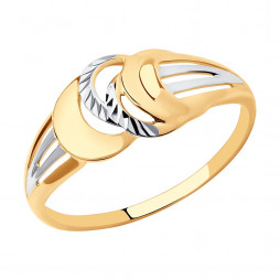 Кольцо из золота с алмазной гранью | Материал:Золото Цвет:Красный Проба:585 Для женщин Вставки:Без вставок Примерный вес (г):1.44 Обработка:Алмазная