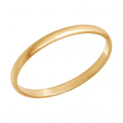 Кольцо из золота | Материал:Золото Цвет:Красный Проба:375 Для женщин, Для мужчин Вставки:Без вставок Примерный вес (г):0.88 Тематика:Обручальное