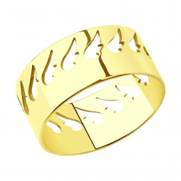 Кольцо из желтого золота | Материал:Золото Цвет:Жёлтый Проба:585 Для женщин Вставки:Без вставок Примерный вес (г):2.05