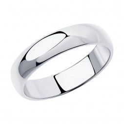 Обручальное кольцо из серебра | Материал:Серебро Проба:925 Для всех Вставки:Без вставок Примерный вес (г):2.91 Обработка:Родирование Тематика:Обручальное