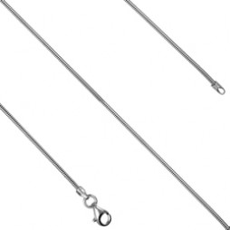 Серебряная цепь плетение "Снейк" | Материал:Серебро Проба:925 Для мужчин, Для женщин Вставки:Без вставок Плетение:Снейк