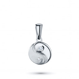 Подвеска из серебра с бриллиантом | Материал:Серебро Проба:925 Вставки:Бриллиант Примерный вес (г):0.88